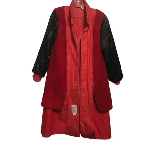 Vtg London Fog Maincoats Trench swing Raincoat weatherwear of distinction Red 6P - Picture 3 of 15
